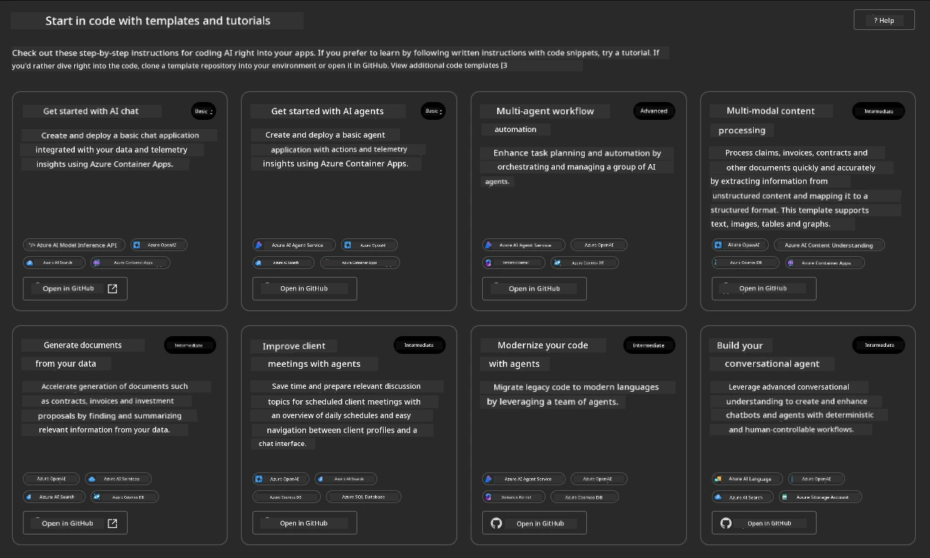 Choosing a starter template with azd