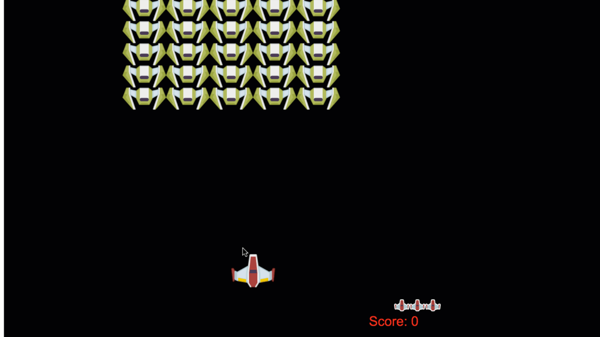 An animated preview of the space game