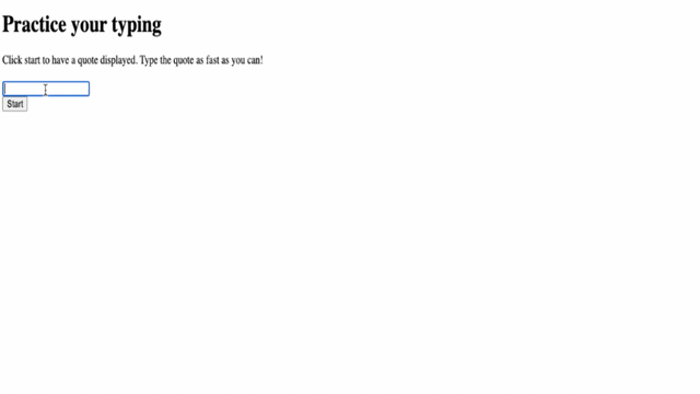 A demo of the typing game reacting to each keystroke